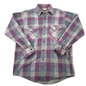 Vintage Mens Winter Run Flannel Shirt